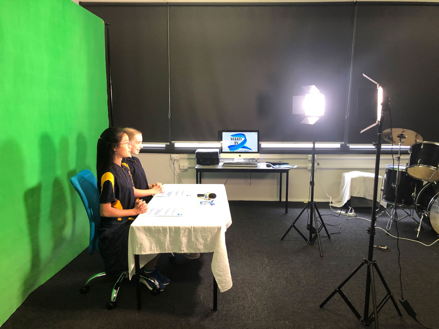 Filming in the Valley TV studio